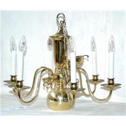 1 BRASS 7 LIGHT CHANDELIER 