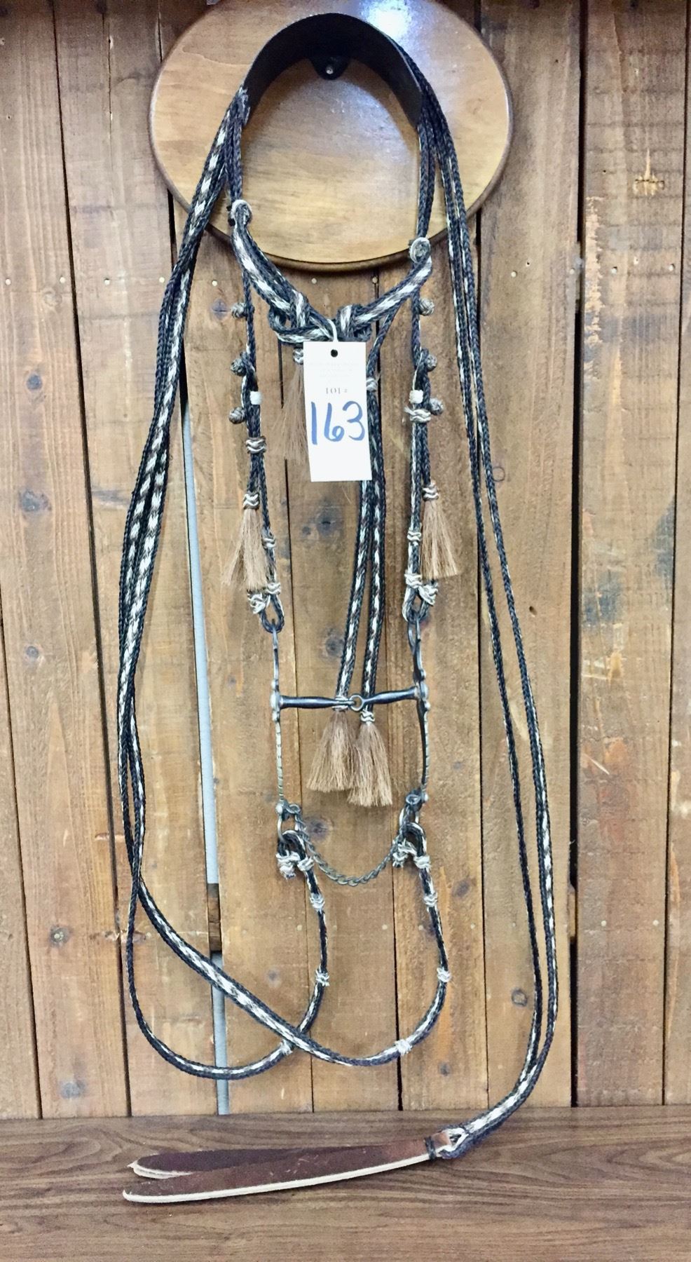 Braided Horsehair Bridle with Bit
