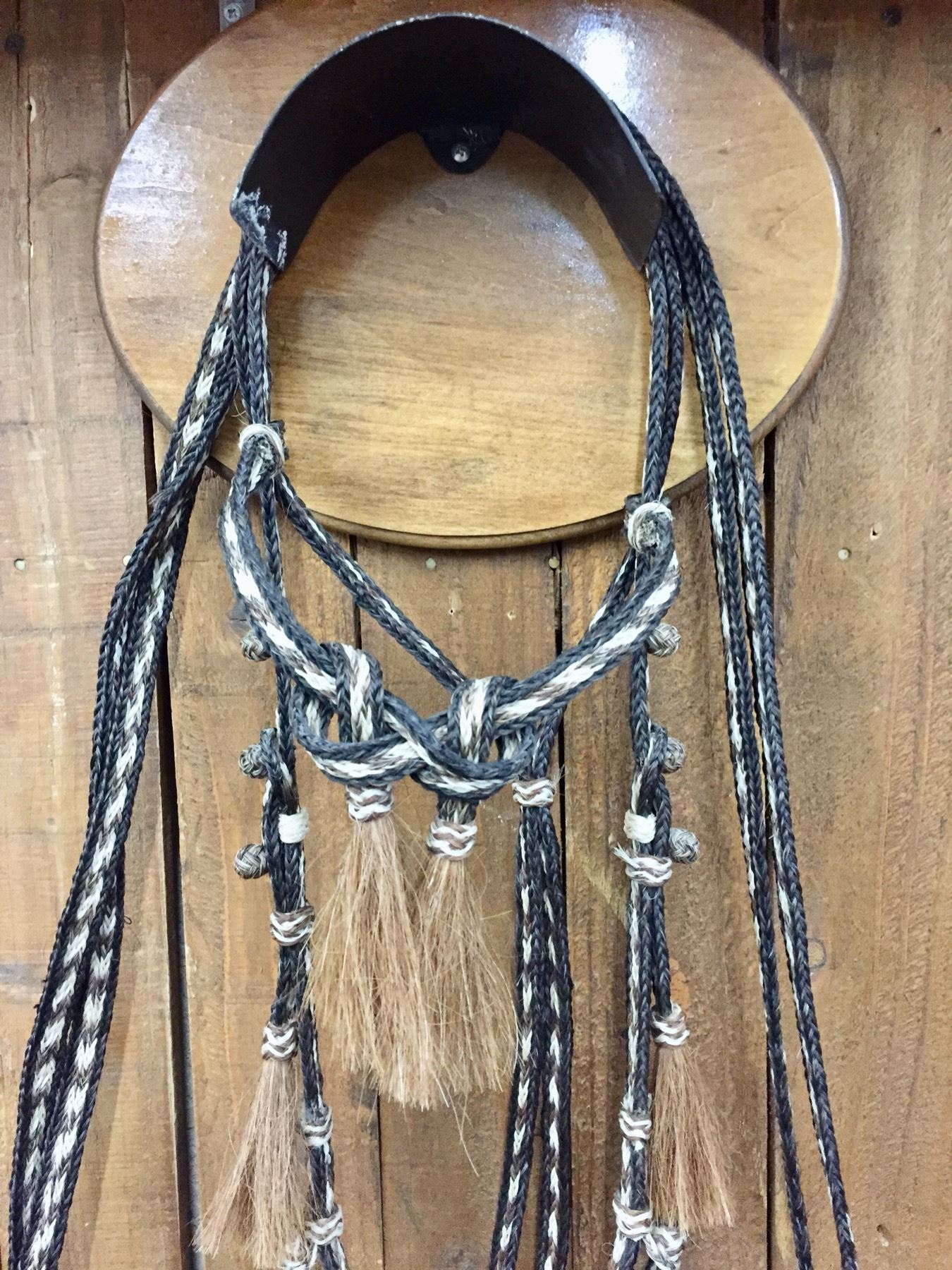 Braided Horsehair Bridle with Bit