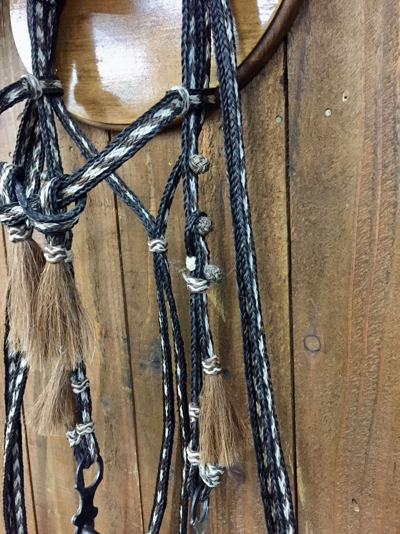 Braided Horsehair Bridle with Bit