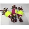 Image 1 : Lot of Roped Tennis Ball Dog Toys (lot of 3)