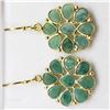 Image 1 : Silver Emerald Gold Plated Earrings (~weight 2.5g), Suggested Retail Value $200