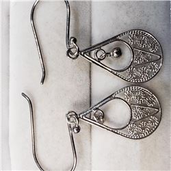 Silver Water Drop Style Earrings, Suggested Retail Value $60