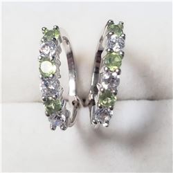 Silver Peridot Earrings (~weight 2.6g), Suggested Retail Value $100