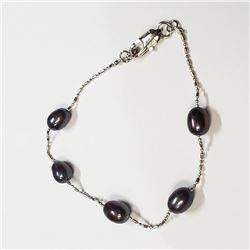 Silver Fresh Water Pearl 8 Inches 8 Inches Bracelet (~weight 3.96g), Suggested Retail Value $40