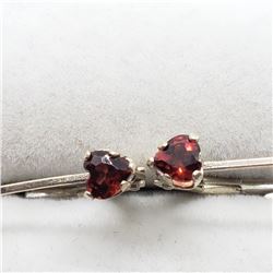 Silver Garnet Earrings, Suggested Retail Value $40