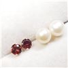 Image 2 : 10K Yellow Gold Garnet And Fresh Water Pearl 2In1 Earrings, Made in Canada, Suggested Retail Value $