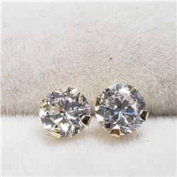 14K Yellow Gold Cubic Zirconia Earrings, Suggested Retail Value $120