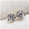 Image 2 : 14K Yellow Gold Cubic Zirconia Earrings, Suggested Retail Value $120