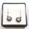 Image 3 : Silver Cubic Zirconia Earrings (~weight 3.15g), Suggested Retail Value $80