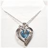 Image 1 : Silver Blue Topaz 18" Necklace, Suggested Retail Value $100