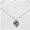 Image 3 : Silver Blue Topaz 18" Necklace, Suggested Retail Value $100