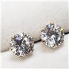 Image 2 : 10K Yellow Gold Cubic Zirconia 6.5Mm Earrings (~weight 1.1g), Made in Canada, Suggested Retail Value