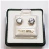 Image 4 : 10K Yellow Gold Cubic Zirconia 6.5Mm Earrings (~weight 1.1g), Made in Canada, Suggested Retail Value