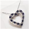 Image 2 : Silver Created Sapphire And White Topaz 18" Necklace, Suggested Retail Value $100