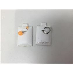 Lot of Surgical Steel Body Jewlery Rings (2ct)