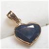 Image 2 : Silver Sapphire(4ct) Pendant, Suggested Retail Value $600
