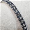 Image 2 : Silver Natural Sapphire 7.5" Bracelet (~weight 16.51g), Appraised Retail $1509