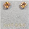 Image 1 : 14K Yellow Gold 2 Citrine(0.6ct) Earrings, Made in Canada, Suggested Retail Value $160