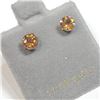 Image 2 : 14K Yellow Gold 2 Citrine(0.6ct) Earrings, Made in Canada, Suggested Retail Value $160
