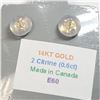 Image 3 : 14K Yellow Gold 2 Citrine(0.6ct) Earrings, Made in Canada, Suggested Retail Value $160