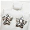 Image 1 : 14K White Gold Diamond (1.56Ct,I1-I3,G-I) Earrings (~weight 1.67g), Made in Canada, Appraised Retail