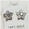 Image 3 : 14K White Gold Diamond (1.56Ct,I1-I3,G-I) Earrings (~weight 1.67g), Made in Canada, Appraised Retail