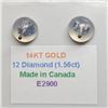 Image 4 : 14K White Gold Diamond (1.56Ct,I1-I3,G-I) Earrings (~weight 1.67g), Made in Canada, Appraised Retail