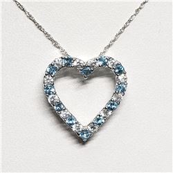 Silver Blue Topaz 20" Necklace, Suggested Retail Value $100