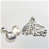 Image 2 : Silver 2 Pendent 18" Necklace (~weight 7g), Suggested Retail Value $200