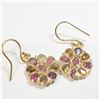 Image 2 : Silver Tourmaline Silver Gold Plated Earrings (~weight 2.49g), Suggested Retail Value $160