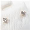 Image 2 : 14K Yellow Gold Diamond(0.16ct) Earrings (~weight 0.44g), Made in Canada, Appraised Retail $1033