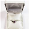 Image 6 : 10K White Gold Natural Ruby(0.65ct) Diamond(0.04ct) Ring (~Size 6) (~weight 1.23g), Made in Canada, 