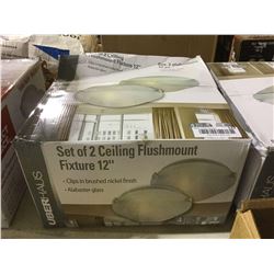 UberHaus Set of 2 12" Ceiling Flushmount Fixtures