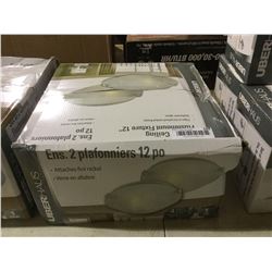 UberHaus Set of 2 12" Ceiling Flushmount Fixtures