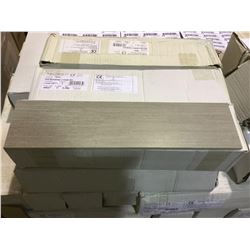 Marco Corona - Philosophies Ceramic Floor Tile - Grey Honed - 4.29" x 18 - 8PC/4.26 SQ FT/CRTN