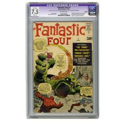 Fantastic Four #1 (Marvel, 1961) CGC Apparent VF- 7.5 S Fantastic Four #1 (Marvel, 1961) CGC Apparen