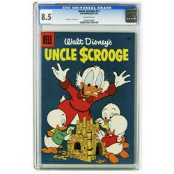 Uncle Scrooge #13 (Dell, 1956) CGC VF+ 8.5 Off-white pa Uncle Scrooge #13 (Dell, 1956) CGC VF+ 8.5 O