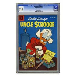 Uncle Scrooge #15 (Dell, 1956) CGC NM 9.4. Overstreet 2 Uncle Scrooge #15 (Dell, 1956) CGC NM 9.4 Wh