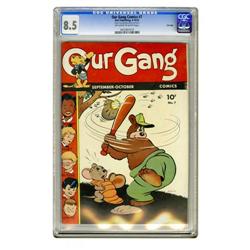 Our Gang #7 File Copy (Dell, 1943) CGC VF+ 8.5 Off-whit Our Gang #7 File Copy (Dell, 1943) CGC VF+ 8