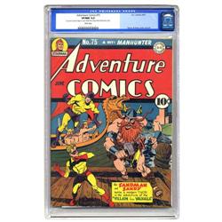 Adventure Comics #75 (DC, 1942) CGC VF/NM 9.0 White pag Adventure Comics #75 (DC, 1942) CGC VF/NM 9.