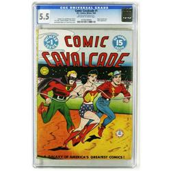 Comic Cavalcade #1 (DC, 1942) CGC FN- 5.5 Off-white to Comic Cavalcade #1 (DC, 1942) CGC FN- 5.5 Off
