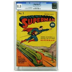 Superman #3 (DC, 1940) CGC VF+ 8.5 Cream to off-white p Superman #3 (DC, 1940) CGC VF+ 8.5 Cream to 