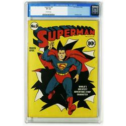 Superman #9 (DC, 1941) CGC VF 8.0 Off-white pages. The Superman #9 (DC, 1941) CGC VF 8.0 Off-white p