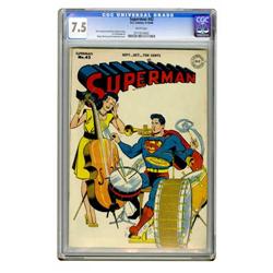 Superman #42 (DC, 1946) CGC VF- 7.5 White pages. This c Superman #42 (DC, 1946) CGC VF- 7.5 White pa
