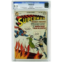 Superman #76 (DC, 1952) CGC VF+ 8.5 Off-white pages. Ba Superman #76 (DC, 1952) CGC VF+ 8.5 Off-whit