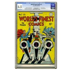 World's Finest Comics #7 (DC, 1942) CGC FN+ 6.5 Off-whi World's Finest Comics #7 (DC, 1942) CGC FN+ 