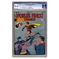 World's Finest Comics #24 (DC, 1946) CGC NM 9.4 White p World's Finest Comics #24 (DC, 1946) CGC NM 