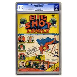 Big Shot Comics #1 (Columbia, 1940) CGC VF- 7.5 Off-whi Big Shot Comics #1 (Columbia, 1940) CGC VF- 