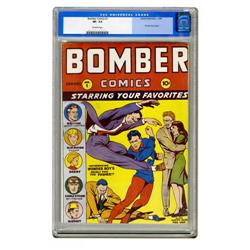 Bomber Comics #1 (Elliot, 1944) CGC VF- 7.5 Off-white p Bomber Comics #1 (Elliot, 1944) CGC VF- 7.5 